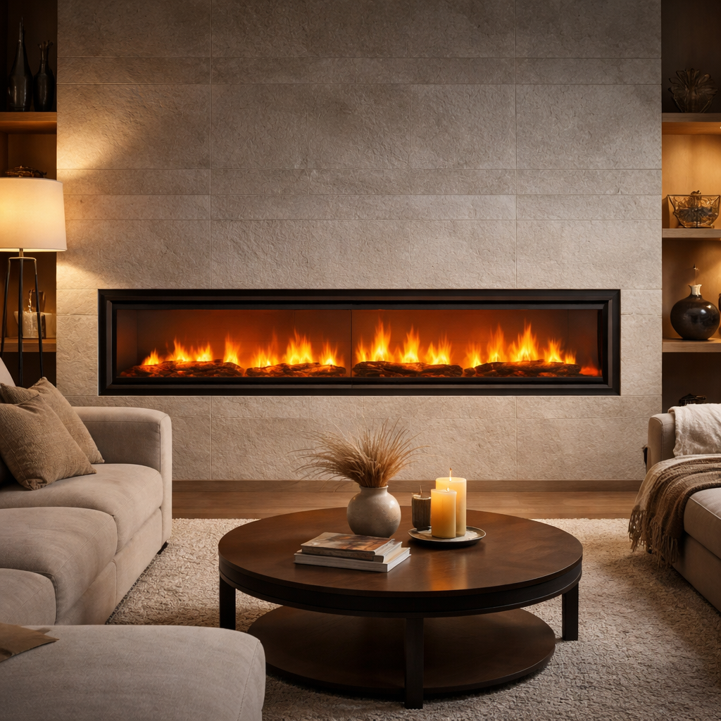 American Hearth Nexfire 74 inch Linear Electric Fireplace